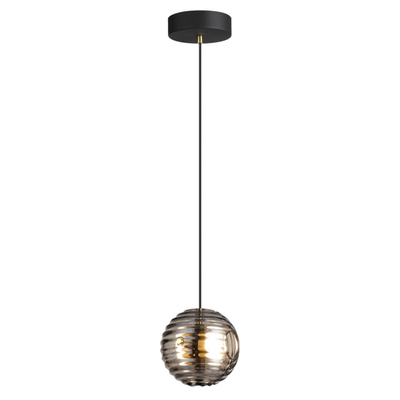 5041/12L L-VISION ODL24 543 черн./золото/дымчатый/металл/стеко Подвес LED 12W 4000К 1526Лм TRONI