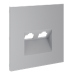 VLS001416 Накладка для розетки компьютерной двойной RJ45+RJ45 кат.6, S70 (серый). (ТМ Maytoni)