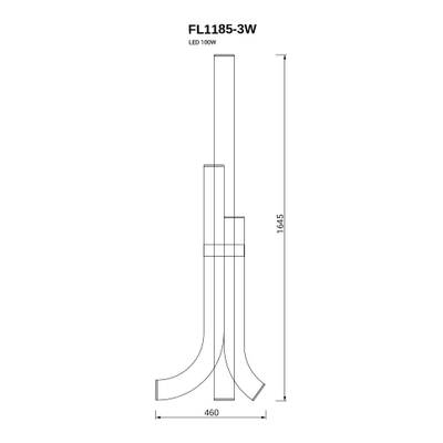 Торшер Duo FL1185-3W, LED