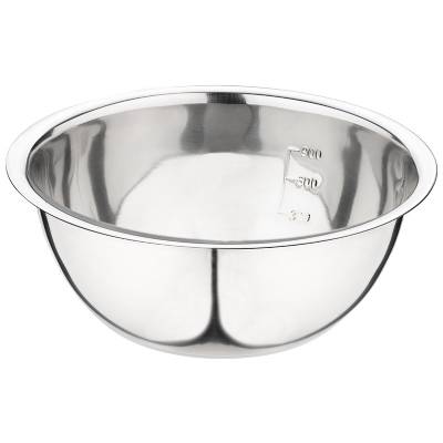 Миска Bowl-Roll-20, объем 1500 мл, из нерж стали, зеркальная полировка, диа 20 см (Минимальная отгрузка 50 шт)