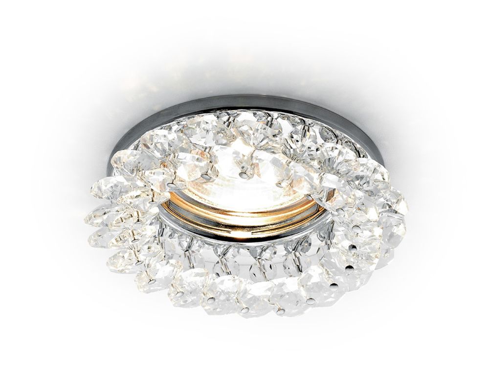 Встраиваемый точечный светильник K206 CL/CH хром/прозрачный хруст MR16