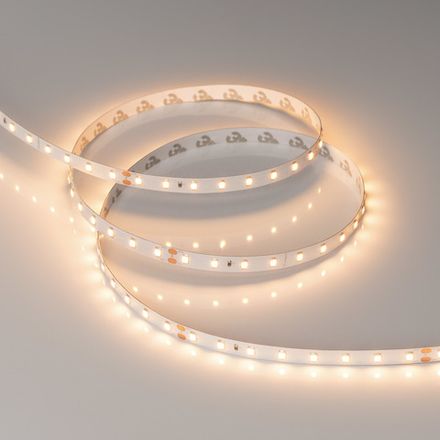 Светодиодная лента RT-A80-8mm 24V Warm3000 (6 W/m, IP20, 2835, 5m) (Arlight, высок.эфф.150 лм/Вт)