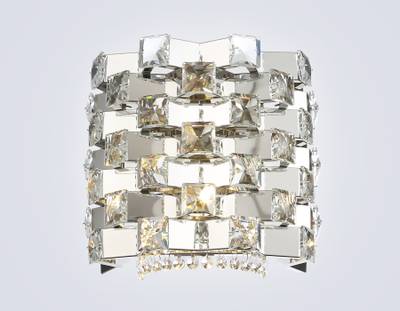 Настенный светильник с хрусталем LH41012/2 CH/CL хром/прозрачный E14*2 max 40W 300*190*270