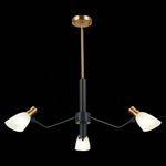 SLE205403-03 Люстра подвесная Черный, Латунь/Белый E14 3*60W