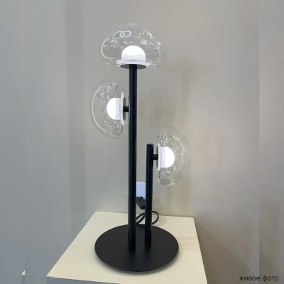 Настольная лампа Crystal Lux BOSQUE LG3 BLACK/TRANSPARENT 0270/503