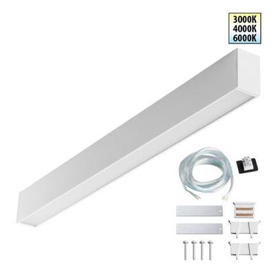 359602 OVER NT25 068 белый Светильник линейный светодиод. с переключ. цв. температуры IP20 LED 20W 220-240V 3000К\4000К\6000К FATTO