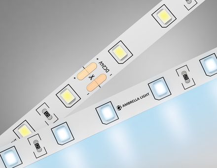 Светодиодная лента GS3003 2835 60Led/ 6W m/ 24V IP20 6500K/ 5000*8*1.2mm/ кратность резки 100mm (2 конт.)