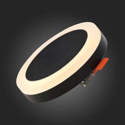 ST104.402.06 Светильник потолочный Черный LED 1*6W 3000K 468Lm Ra&gt;80 120° IP20 D110xH20 170-240V