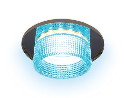 Встраиваемый точечный светильник TN351 CH/BL хром/голубой GU5.3+3W (LED COLD) D95*45