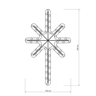 Фигура ARD-STAR-M2-380x250-36LED Warm (230V, 2.5W) (Ardecoled, IP65)