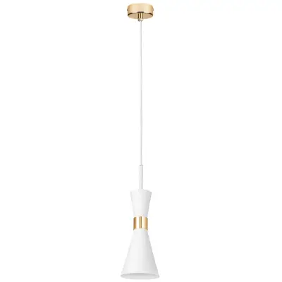 816016 Люстра DUMO 1х40W E14 БЕЛЫЙ МАТОВЫЙ/ЗОЛОТО Lightstar