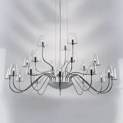 758214 Люстра подв. DIAFANO 21х40W G9 ХРОМ/ПРОЗРАЧНЫЙ Lightstar