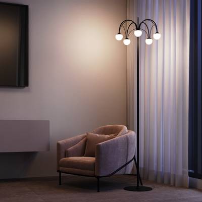 Напольный светодиодный светильник с регулировкой цветовой температуры Ragno 90194 черный