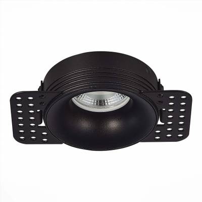 ST218.448.01 Св-к встр. Черный GU10 1*50W  IP20 D85xH30 165-265V Без ламп