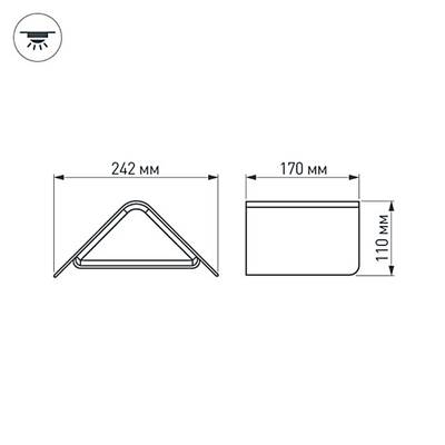 Светильник LGD-Wall-Delta-1B-12W Warm White (Arlight, IP54 Металл, 3 года)
