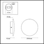 7072/12WL HIGHTECH ODL26 Настенный светильник  бронзовый/акрил/металл IP20 LED 12W 667Лм 3000K 220-240V GALAXY (ВМЕСТО 3871/12WL)