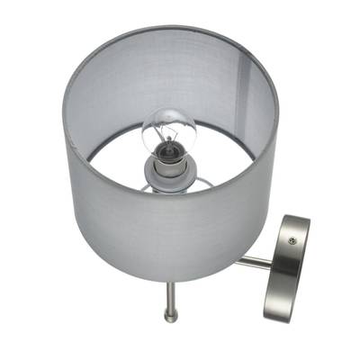 8262/1W CLASSI LN26 металл/текстиль, никель/серый Бра E14 1*40W 220V LATTI