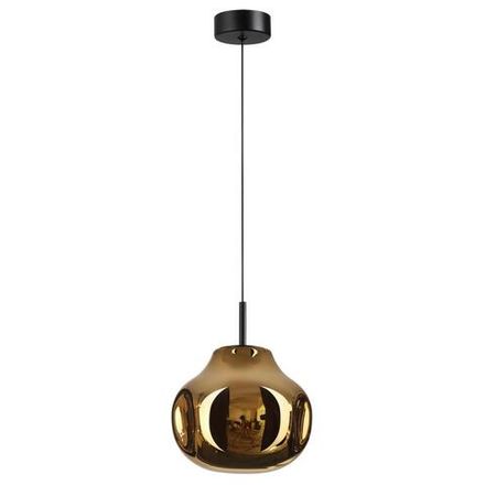 5097/4LA PENDANT ODL25 421 черный/золотой/металл/стекло Подвес LED 4W 4000K 388Лм VASO