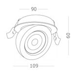 ST654.448.10 Св-к встр. Черный LED 1*10W 4000K 850Lm Ra&gt;90 38° IP20 D109xH60 180-240V