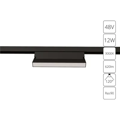 Магнитный трековый светильник Arte Lamp LINEA A4679PL-1BK, LED