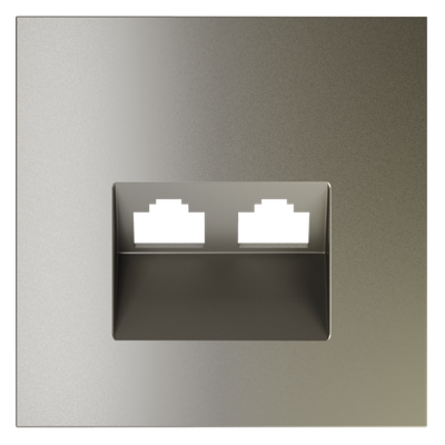 VLS001404 Накладка для розетки компьютерной двойной RJ45+RJ45 кат.6, S70 (шелк). (ТМ Maytoni)