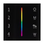 Панель Sens SMART-P30-RGBW Black (230V, 4 зоны, 2.4G) (Arlight, IP20 Пластик, 5 лет)