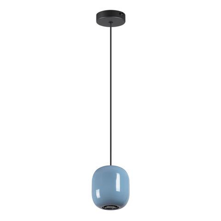 5053/1B PENDANT ODL24 375 черный/голубой/металл Подвес GU10 LED 4W OVALI