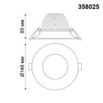 358025 SPOT NT19 277 белый Встраиваемый светильник IP20 LED 4100К 20W 220V GLOK