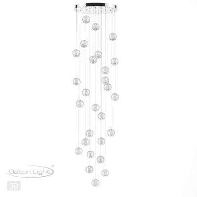 5007/120L L-VISION ODL23 585 хром/прозрачный/металл/акрил Люстра каскадная LED 120W 4000K 6600Лм CRYSTAL