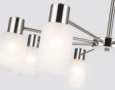 Светильник подвесной TR9575/8 SN сатин E14*8 max 40W 720*720*385