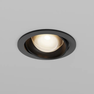Встраиваемый светильник Линза / Lens 12 Вт 3000 К 70° IP44, DL105-12W3K-B. TM Maytoni