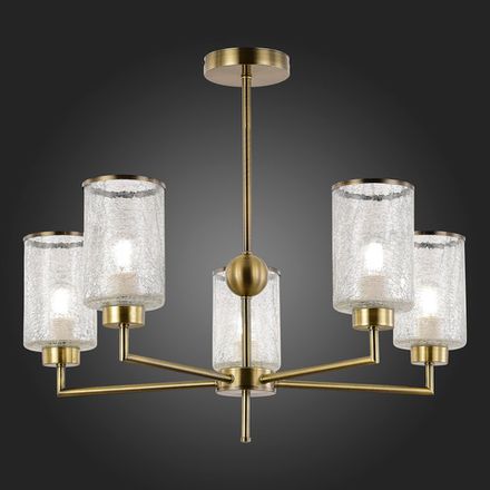 SLE1046-302-05 Люстра потолочная Бронза/Прозрачный E27 5*60W