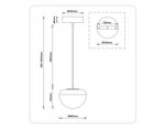 Светильник светодиодный подвесной LH12001 BK/GD/SM черный/золото/дымчатый 6W 3000K D180*145