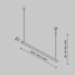 Подвес для опорного стержня Parity черный, 1 шт в упаковке, TRA130SWK-B. TM Maytoni