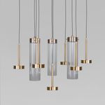 Подвесной светодиодный светильник со стеклянными плафонами 301102 LED латунь, LED