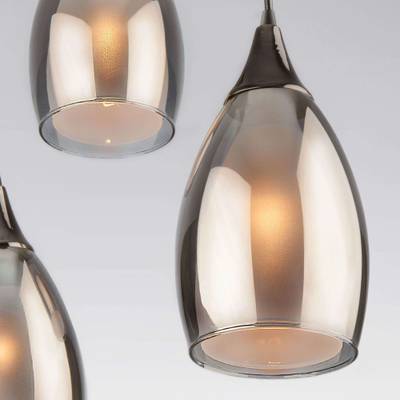 Подвесной светильник со стеклянными плафонами 50085/3 черный жемчуг, E14х3