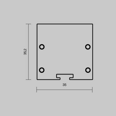 Комплект заглушек (для профиля 35×35) 2 шт., ALM-3535BT-BR-EC 642039. TM Maytoni