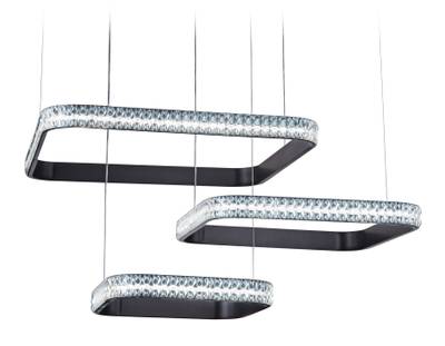 Потолочный светодиодный светильник с пультом FA6166 BK черный 131W 720*500*900 (ПДУ РАДИО 2.4)