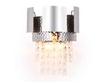Настенный светильник с хрусталем TR5250/2 SL/CL серебро/прозрачный E14/2 max 40W 270*240*150