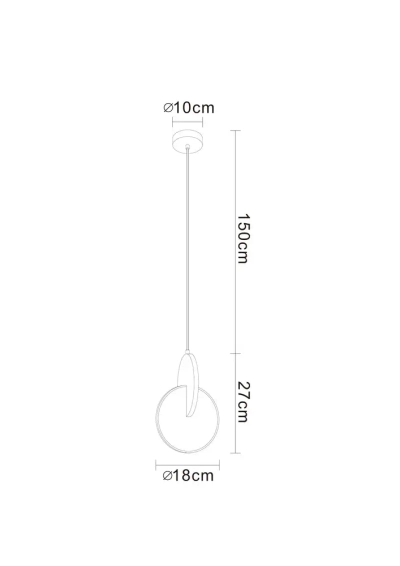 Подвесной светильник Arte lamp HANNAH A1916SP-1BK, 1хLED