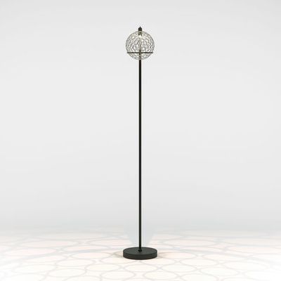 Напольный светодиодный светильник с металлическим плафоном 80492/1 черный