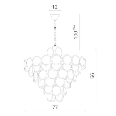 Подвесная люстра Divinare CHLOE 7566/02 SP-18, 18хE14