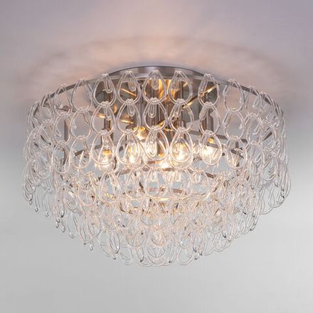 Умный потолочный светильник с фактурным стеклом 380/8