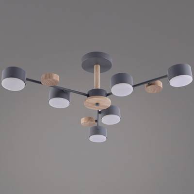 03758-0.3-06 GREY+WOOD GX53 светильник потолочный