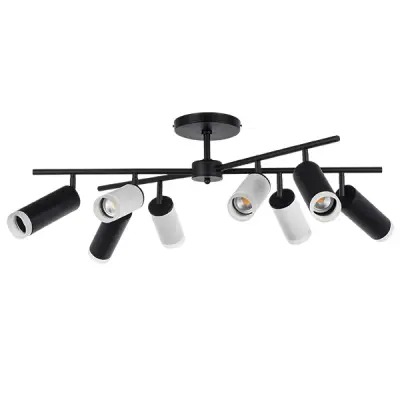 LR7283648740 Люстра RULLO 8х50W GU10 ЧЕРНЫЙ/БЕЛЫЙ (571728+214436-4+214487-4+202430-8)