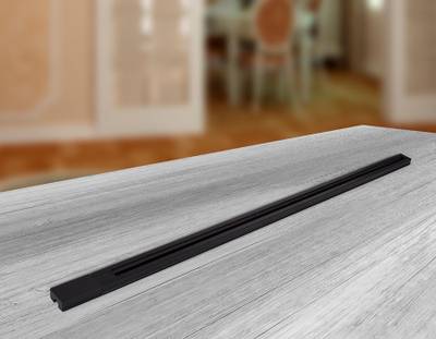 Трековый шинопровод GL7002 BK черный однофазный 1 м, с сетевым вводом и заглушкой