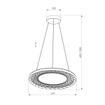 Подвесной светодиодный светильник 40024/1 LED серый, LED