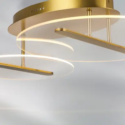 738053 Люстра ACRILE 33W LED 2691LM 120G ЗОЛОТО 3000K Lightstar