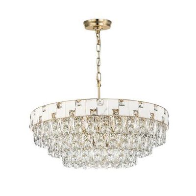 5076/21 HALL (В 2-х КОРОБКАХ) ODL24 599 золото/прозрачный/белый/металл/хрусталь/алебастр Люстра E14 21*40W CHESSI