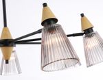 Светильник на штанге LH58116/7 BK/LW/SM черный/светлое дерево/дымчатый E14*7 max 40W D750*390